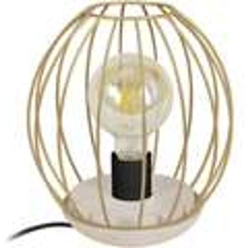 Lampade d’ufficio lampada da comodino tondo legno naturale e dorato - Tosel - Modalova