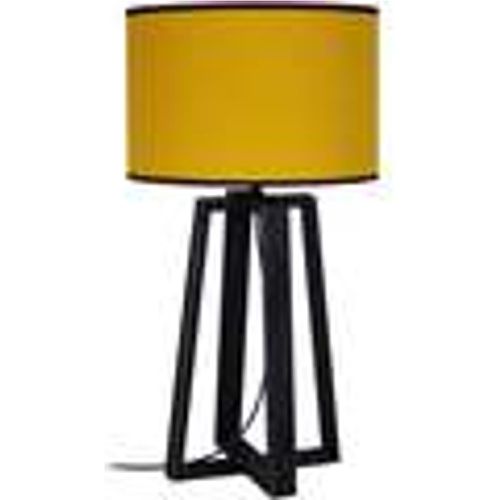 Lampade d’ufficio lampada da comodino tondo legno e giallo - Tosel - Modalova