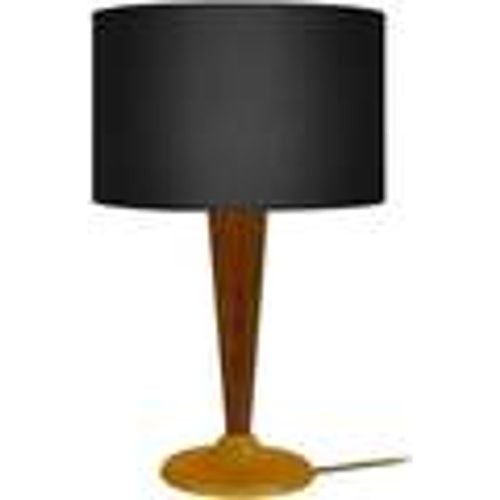 Lampade d’ufficio lampada da comodino tondo vetro e legno noce e nero - Tosel - Modalova