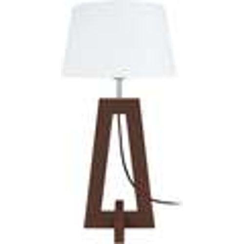 Lampade d’ufficio lampada da comodino tondo legno wangé e bianco - Tosel - Modalova