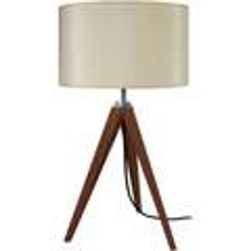 Lampade d’ufficio lampada da comodino tondo legno wangé e panna - Tosel - Modalova