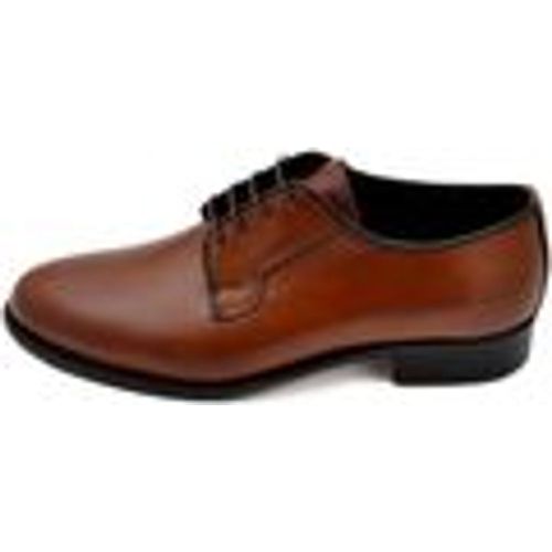 Classiche basse Scarpe uomo stringate vera pelle cuoio spazzolata a mano fondo - Malu Shoes - Modalova