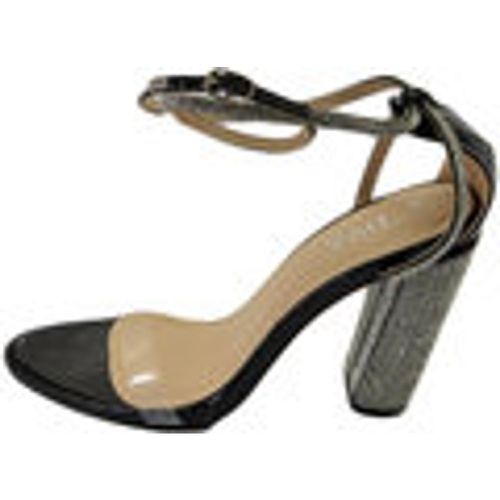 Sandali Sandalo donna gioiello tacco largo con strass fascia trasp - Malu Shoes - Modalova