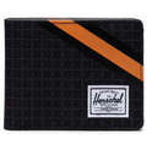 Portafoglio Roy RFID Black Grid/Gargoyle/Sun Orange - Herschel - Modalova
