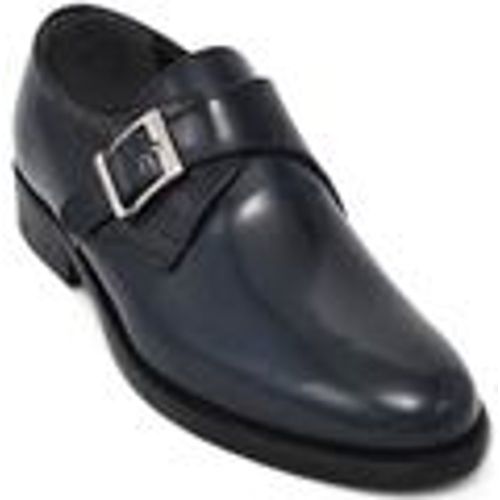 Classiche basse Scarpe uomo con fibbia eleganti vera pelle abrasivato suola - Malu Shoes - Modalova