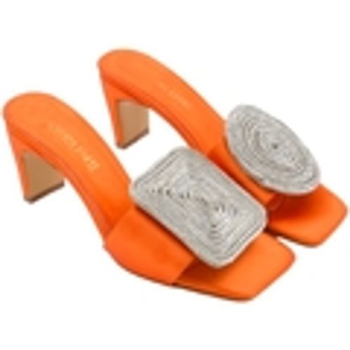 Sandali Sandali donna tacco in raso arancione tacco doppio 7 cm open to - Malu Shoes - Modalova