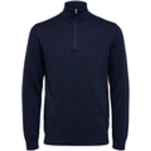 Felpa Berg Half Zip Cardigan Navy - Selected - Modalova