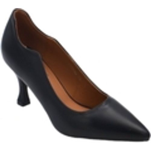 Scarpe Decollete' scarpa donna a punta in pelle nera opaca con tacco c - Malu Shoes - Modalova