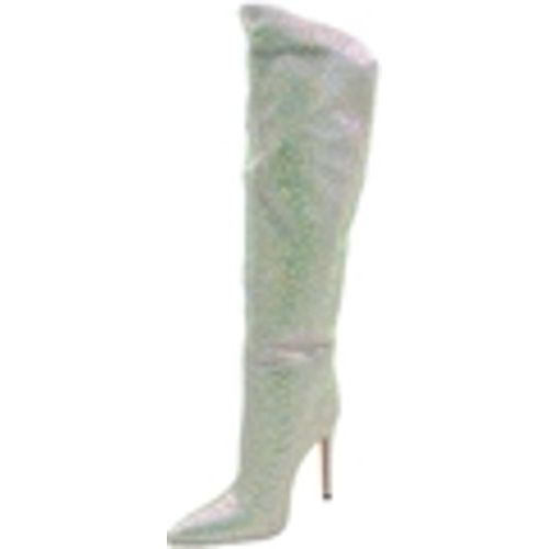 Stivali Stivale alto argento donna ginocchio ricoperto di strass tacco - Malu Shoes - Modalova