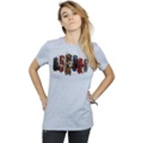 T-shirts a maniche lunghe Justice League Movie Team Hexagons - Dc Comics - Modalova