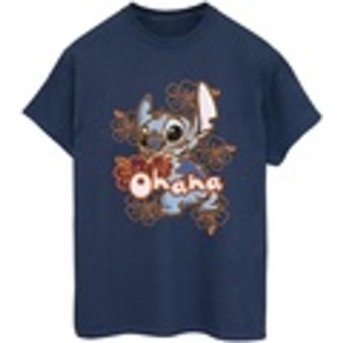 T-shirts a maniche lunghe Lilo And Stitch Ohana Orange Hibiscus - Disney - Modalova