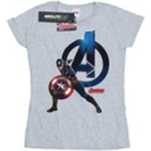 T-shirts a maniche lunghe Captain America Pose - Marvel - Modalova