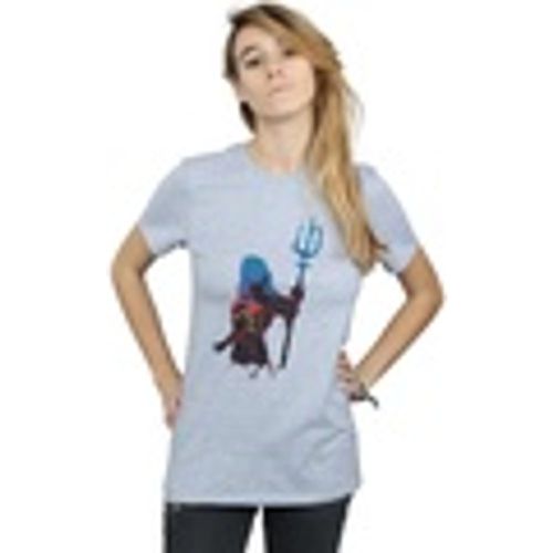 T-shirts a maniche lunghe Aquaman Battle Silhouette - Dc Comics - Modalova