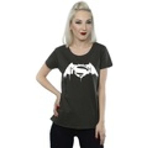 T-shirts a maniche lunghe Batman v Superman Beaten Logo - Dc Comics - Modalova