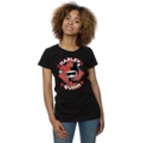 T-shirts a maniche lunghe Chibi Harley Quinn Badge - Dc Comics - Modalova
