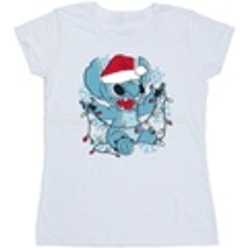 T-shirts a maniche lunghe Lilo And Stitch Christmas Lights Sketch - Disney - Modalova