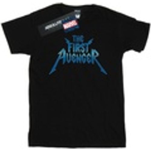 T-shirts a maniche lunghe The First Avenger Metal Logo - Marvel - Modalova