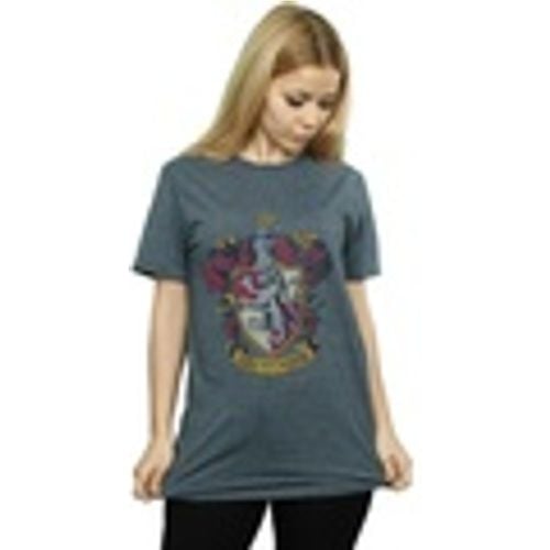 T-shirts a maniche lunghe Gryffindor Distressed Crest - Harry Potter - Modalova