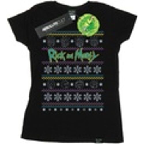 T-shirts a maniche lunghe Christmas Faces - Rick And Morty - Modalova