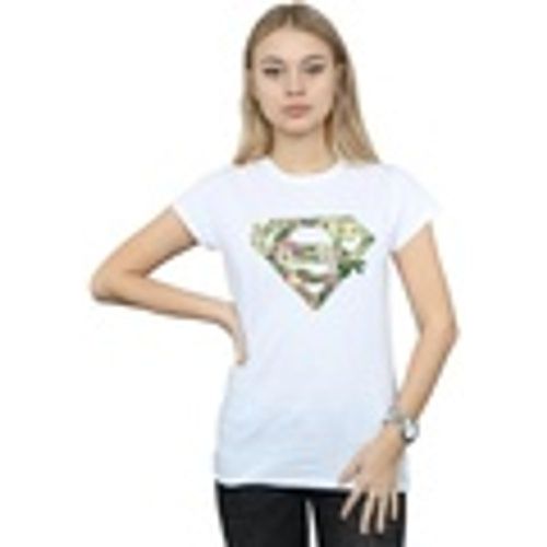 T-shirts a maniche lunghe Supergirl Floral Shield - Dc Comics - Modalova