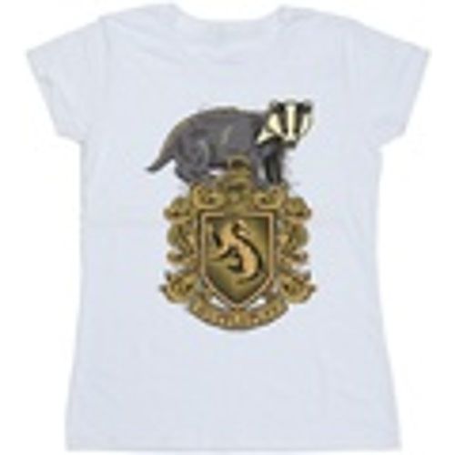 T-shirts a maniche lunghe Hufflepuff Sketch Crest - Harry Potter - Modalova