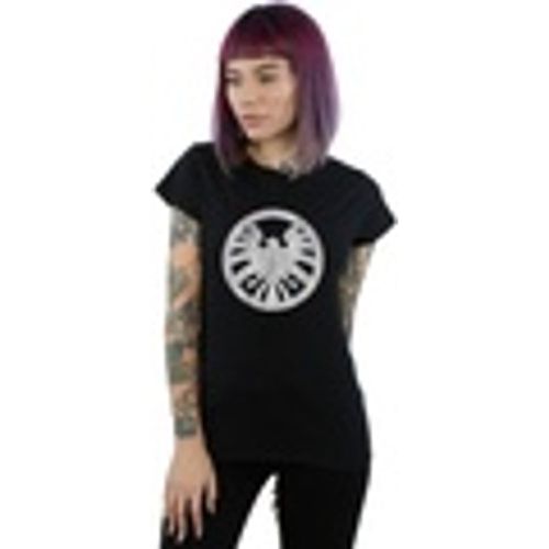 T-shirts a maniche lunghe Agents Of SHIELD Distressed Logo - Marvel - Modalova