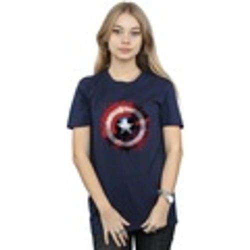 T-shirts a maniche lunghe Avengers Captain America Art Shield - Marvel - Modalova
