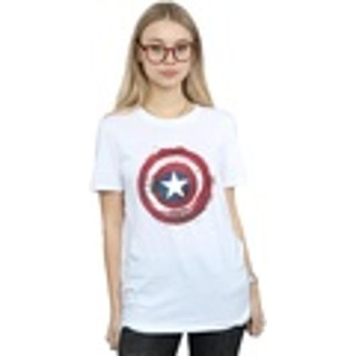 T-shirts a maniche lunghe Captain America Splatter Shield - Marvel - Modalova