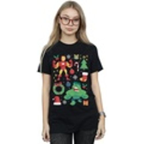 T-shirts a maniche lunghe Iron Man And Hulk Christmas Day - Marvel - Modalova