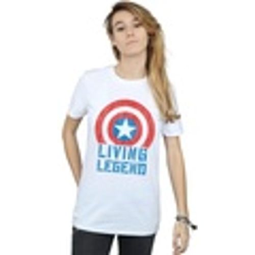 T-shirts a maniche lunghe Captain America Living Legend - Marvel - Modalova