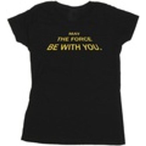 T-shirts a maniche lunghe May The Force Opening Crawls - Disney - Modalova