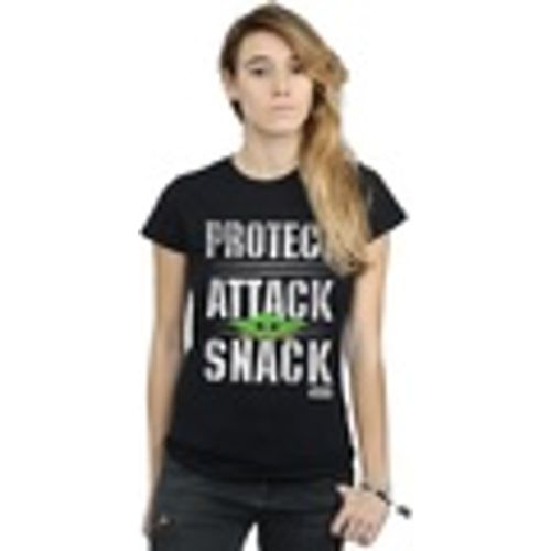 T-shirts a maniche lunghe The Mandalorian Protect Attack Snack - Disney - Modalova