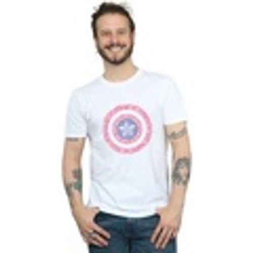 T-shirts a maniche lunghe Captain America Flowers Shield - Marvel - Modalova