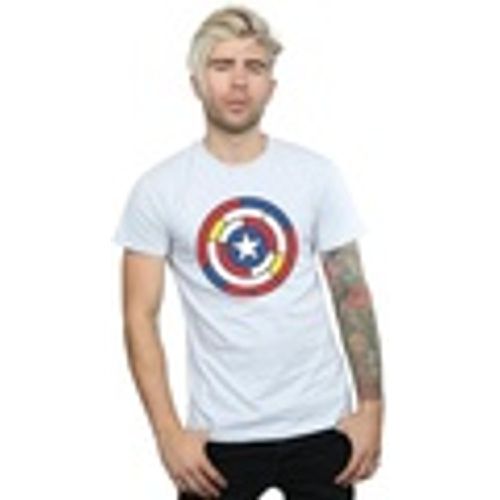 T-shirts a maniche lunghe Captain America Stained Glass Shield - Marvel - Modalova