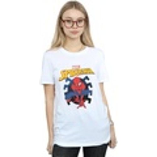 T-shirts a maniche lunghe Spider-Man Web Shooting Emblem Logo - Marvel - Modalova