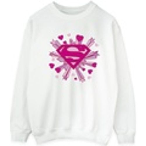 Felpa Superman Pink Hearts And Stars Logo - Dc Comics - Modalova