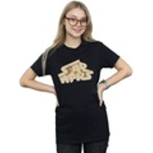 T-shirts a maniche lunghe Tatooine Jumble Logo - Disney - Modalova