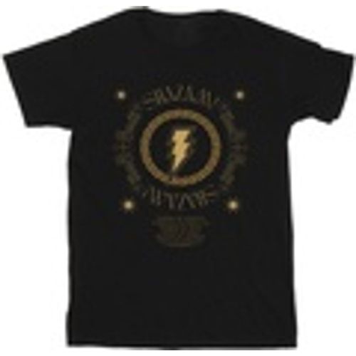 T-shirts a maniche lunghe Shazam Fury Of The Gods Golden Spiral Chest - Dc Comics - Modalova