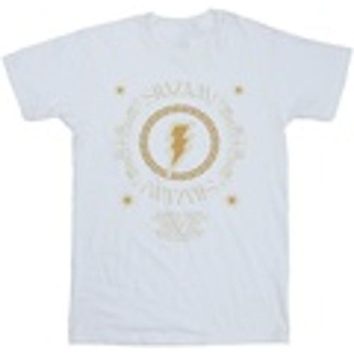T-shirts a maniche lunghe Shazam Fury Of The Gods Golden Spiral Chest - Dc Comics - Modalova