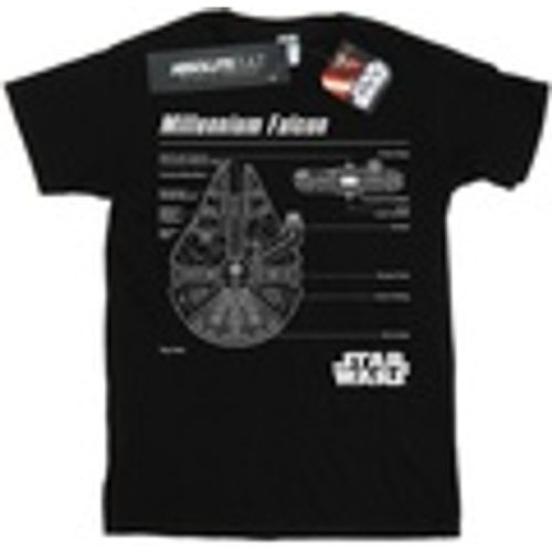 T-shirts a maniche lunghe Millennium Falcon Blueprint - Disney - Modalova