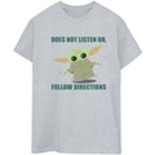 T-shirts a maniche lunghe The Mandalorian Grogu Does Not Listen - Disney - Modalova