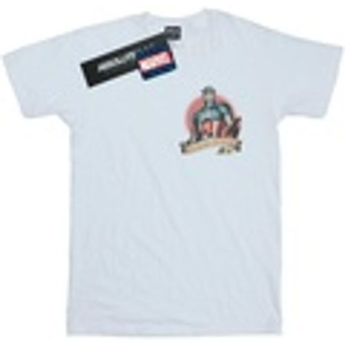T-shirts a maniche lunghe Captain America Tattoo Breast Print - Marvel - Modalova