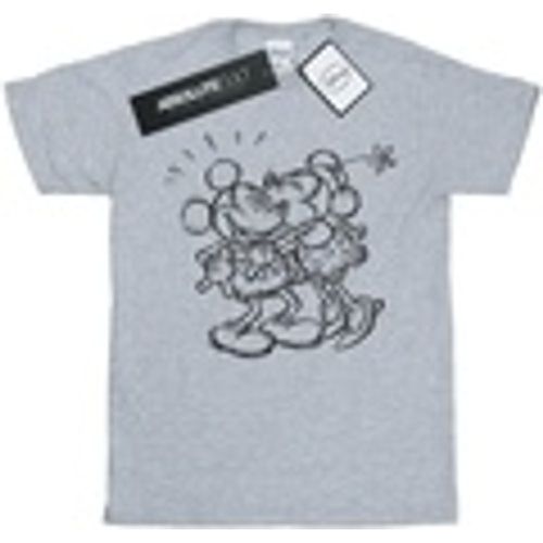 T-shirts a maniche lunghe Mickey And Minnie Mouse Kiss Sketch - Disney - Modalova