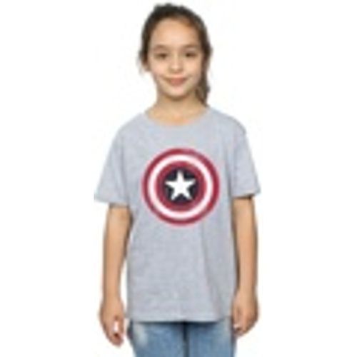 T-shirts a maniche lunghe Avengers Captain America Distressed Shield - Marvel - Modalova