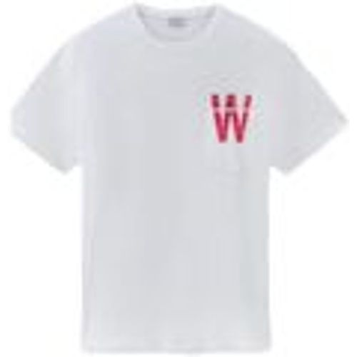 T-shirt T-shirt Flag Uomo Bright White - Woolrich - Modalova