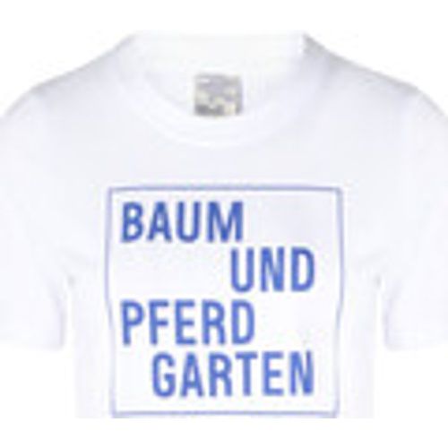T-shirt & Polo T-Shirt bianca con stampa azzurra - BAUM UND PFERDGARTEN - Modalova