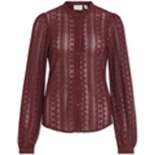 Camicetta Noos Chikka Lace Shirt L/S - Cabernet - Vila - Modalova