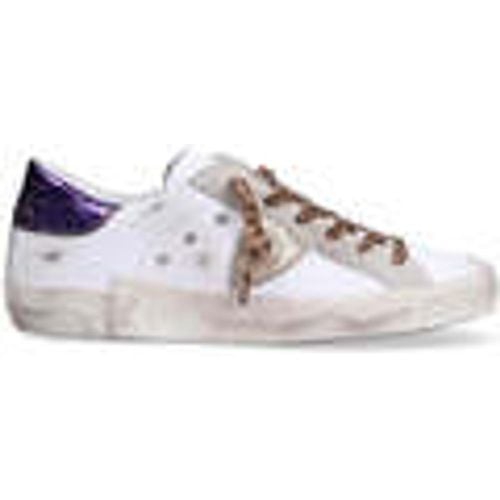 Sneakers basse sneaker Paris bianca viola - Philippe Model - Modalova