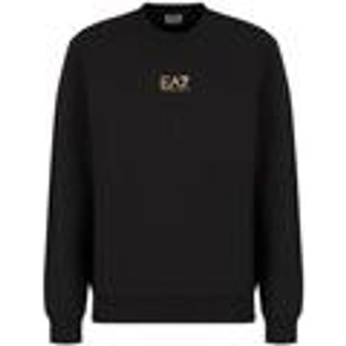 Felpa Identity Cotton Sweatshirt Black/Gold - Ea7 Emporio Armani - Modalova