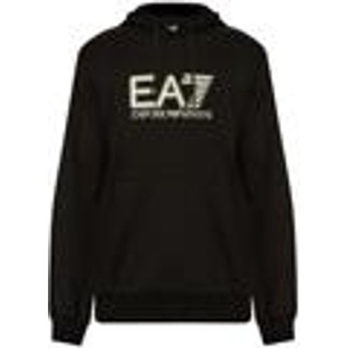 Felpa Visibility Cotton Hooded Sweatshirt Black - Ea7 Emporio Armani - Modalova